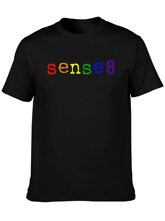 Sense8 Rainbow Logo Black T-Shirt