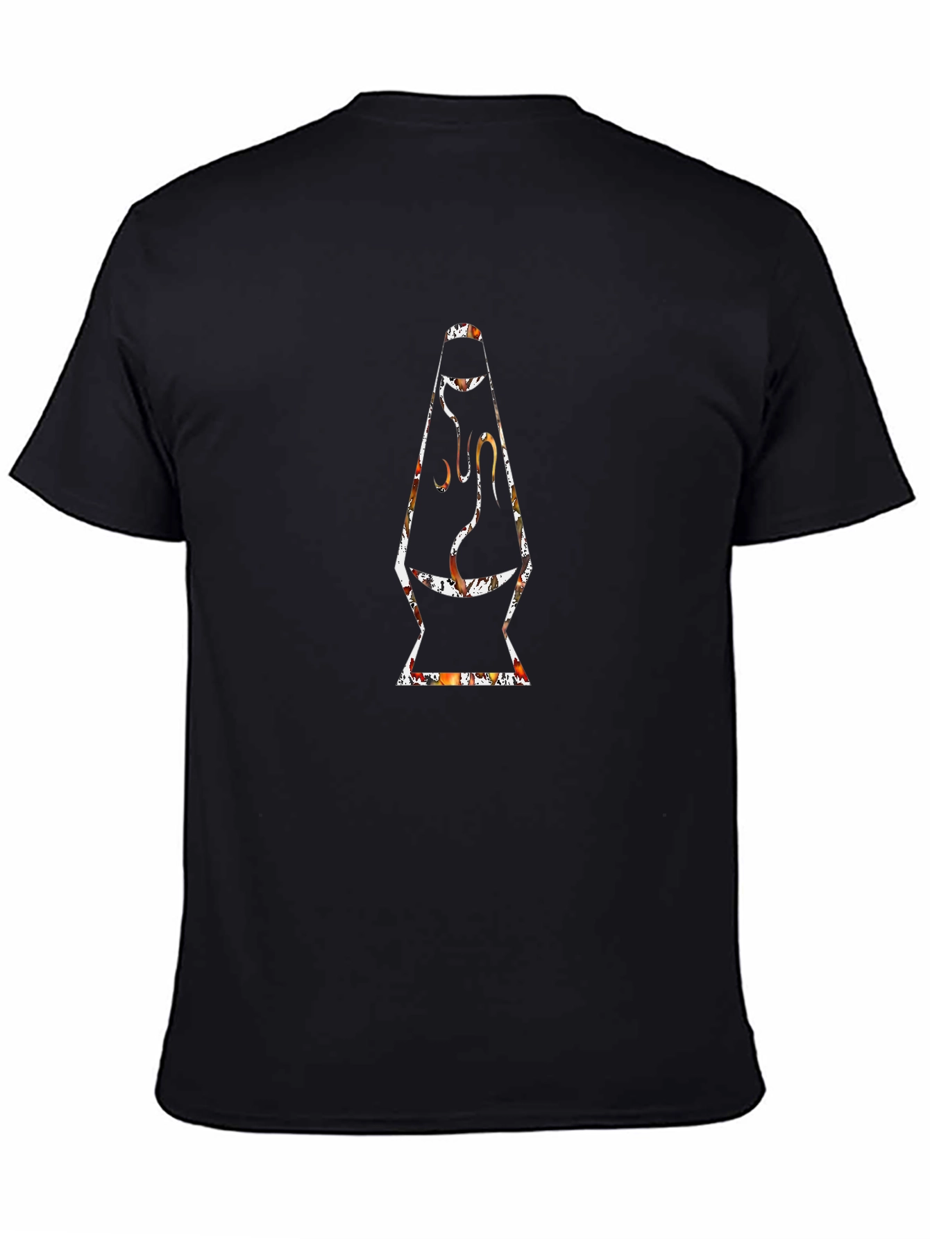 Lava Lamp Graphic Print Black T-Shirt