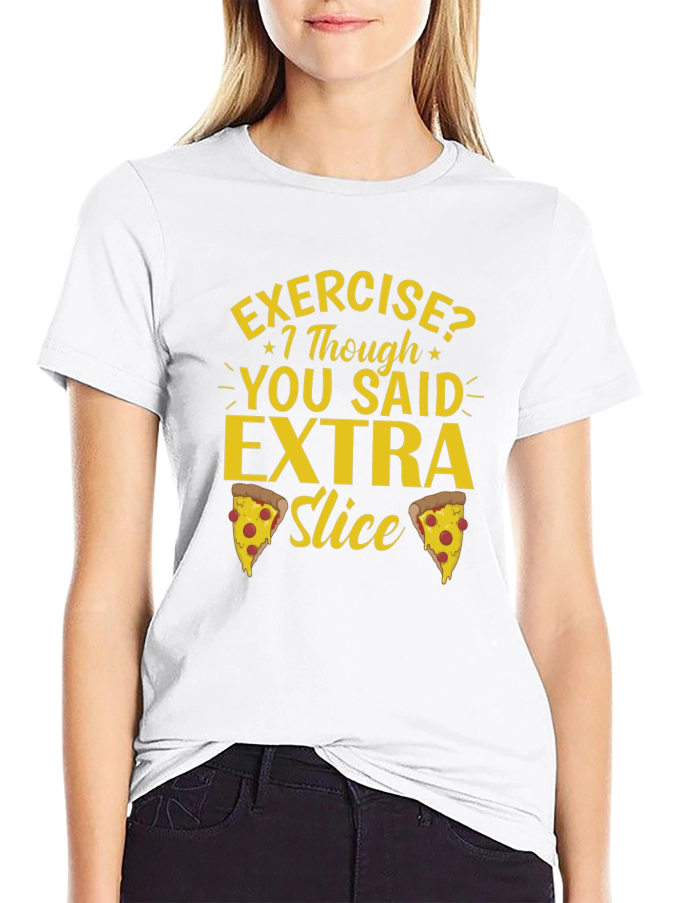 Funny Pizza Lover T-Shirt - Extra Slice Design