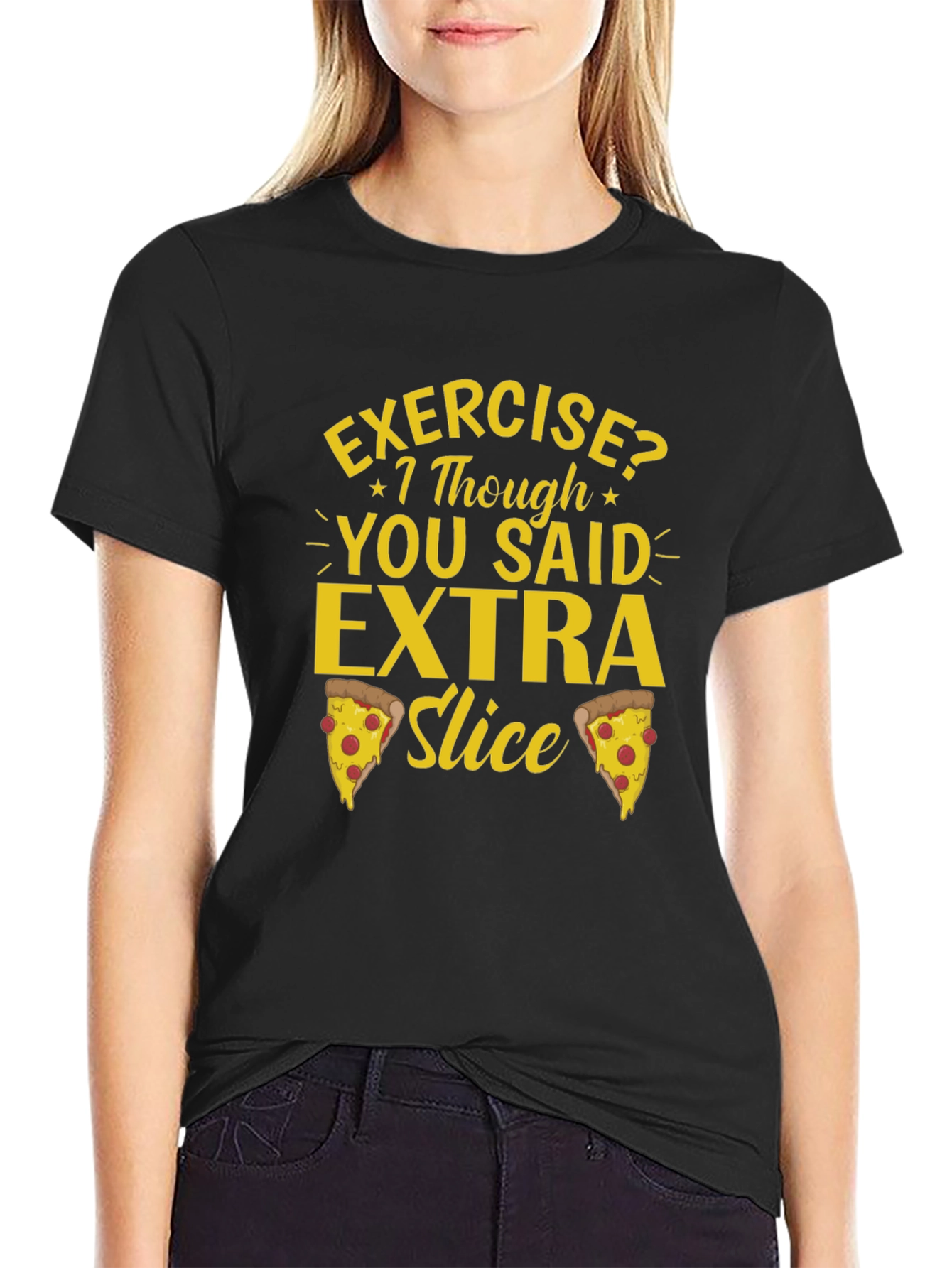 Funny Pizza Lover T-Shirt - Extra Slice Design