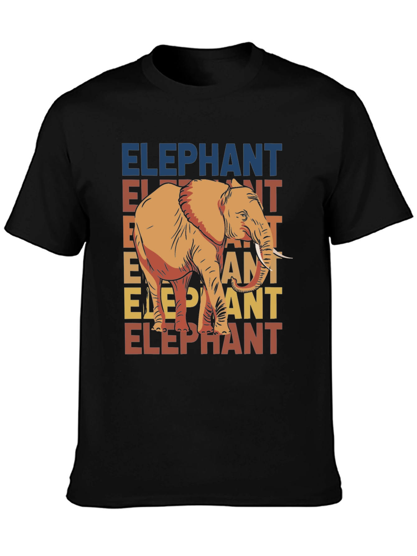 Elephant Graphic Tee - Retro Style