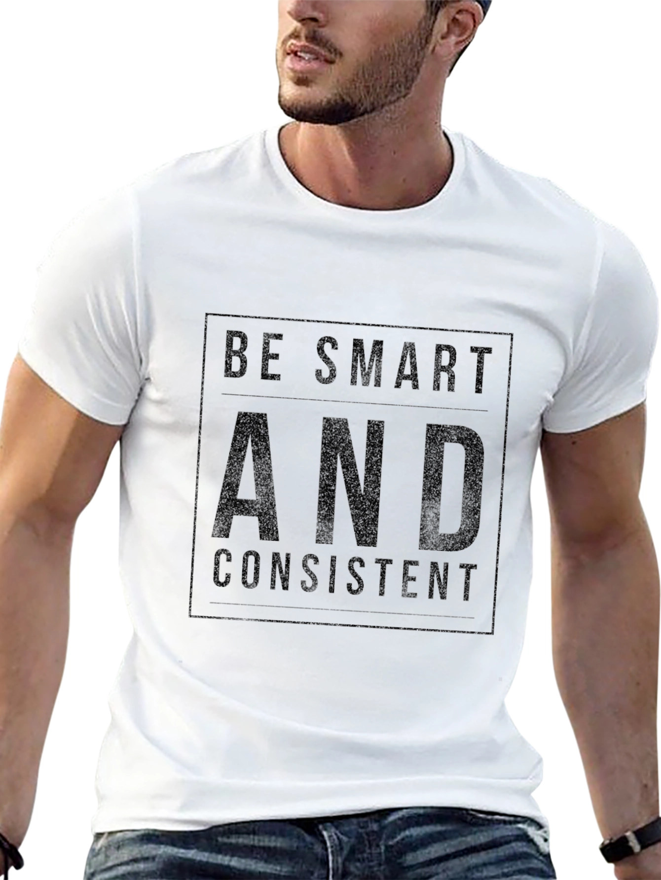 Be Smart and Consistent Black T-Shirt