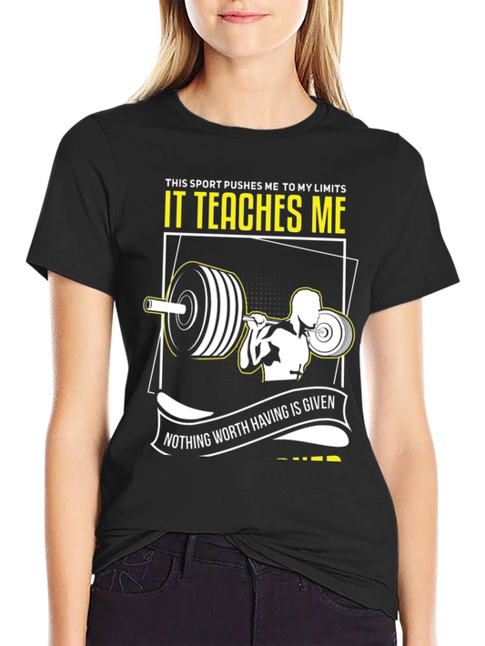 Weightlifting T-Shirt: Pushing Limits & Earning Success
