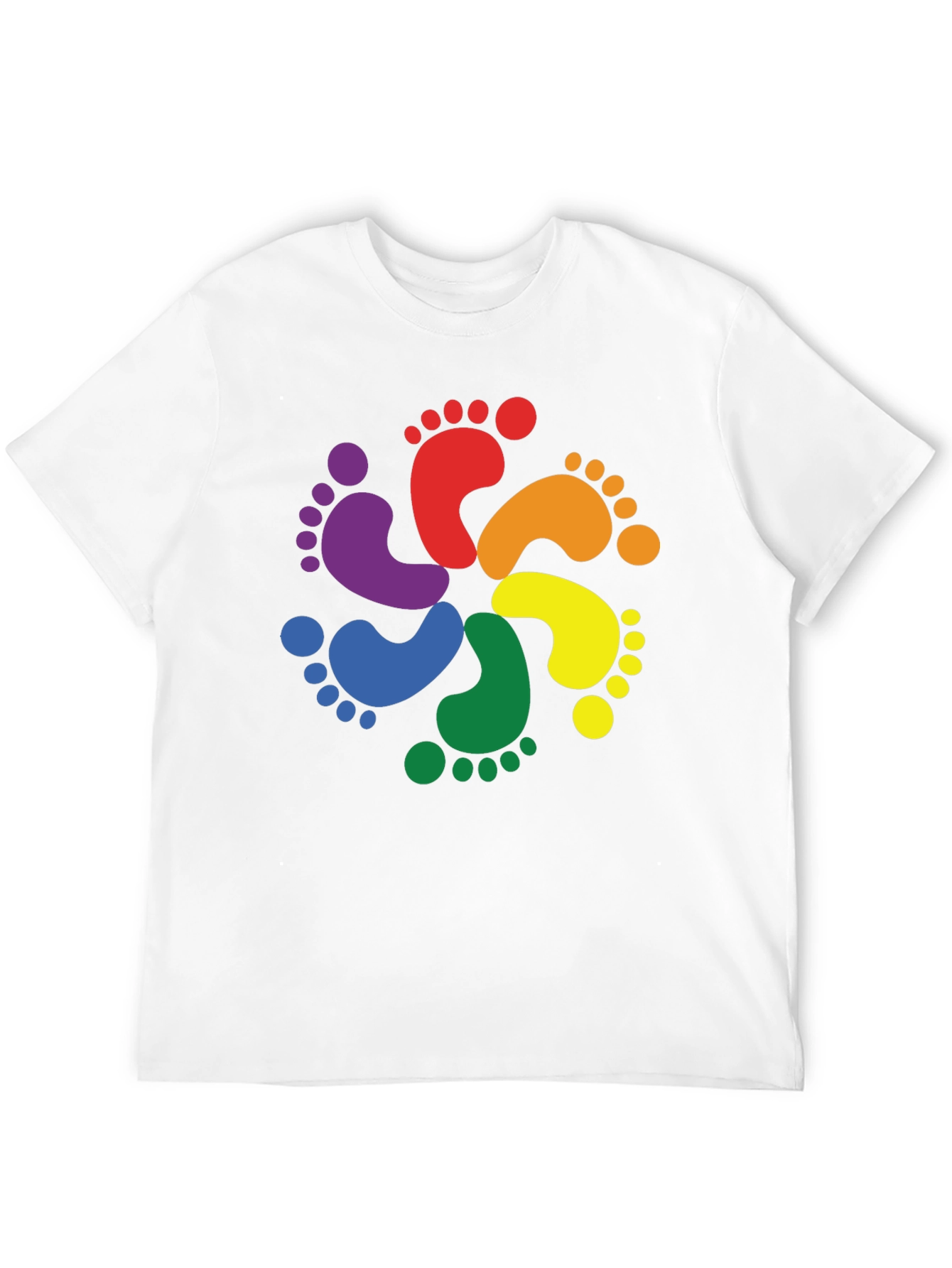Rainbow Footprint T-Shirt - Pride Apparel