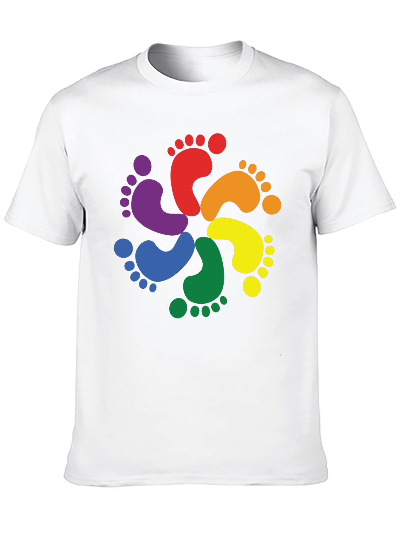 Rainbow Footprint T-Shirt - Pride Apparel