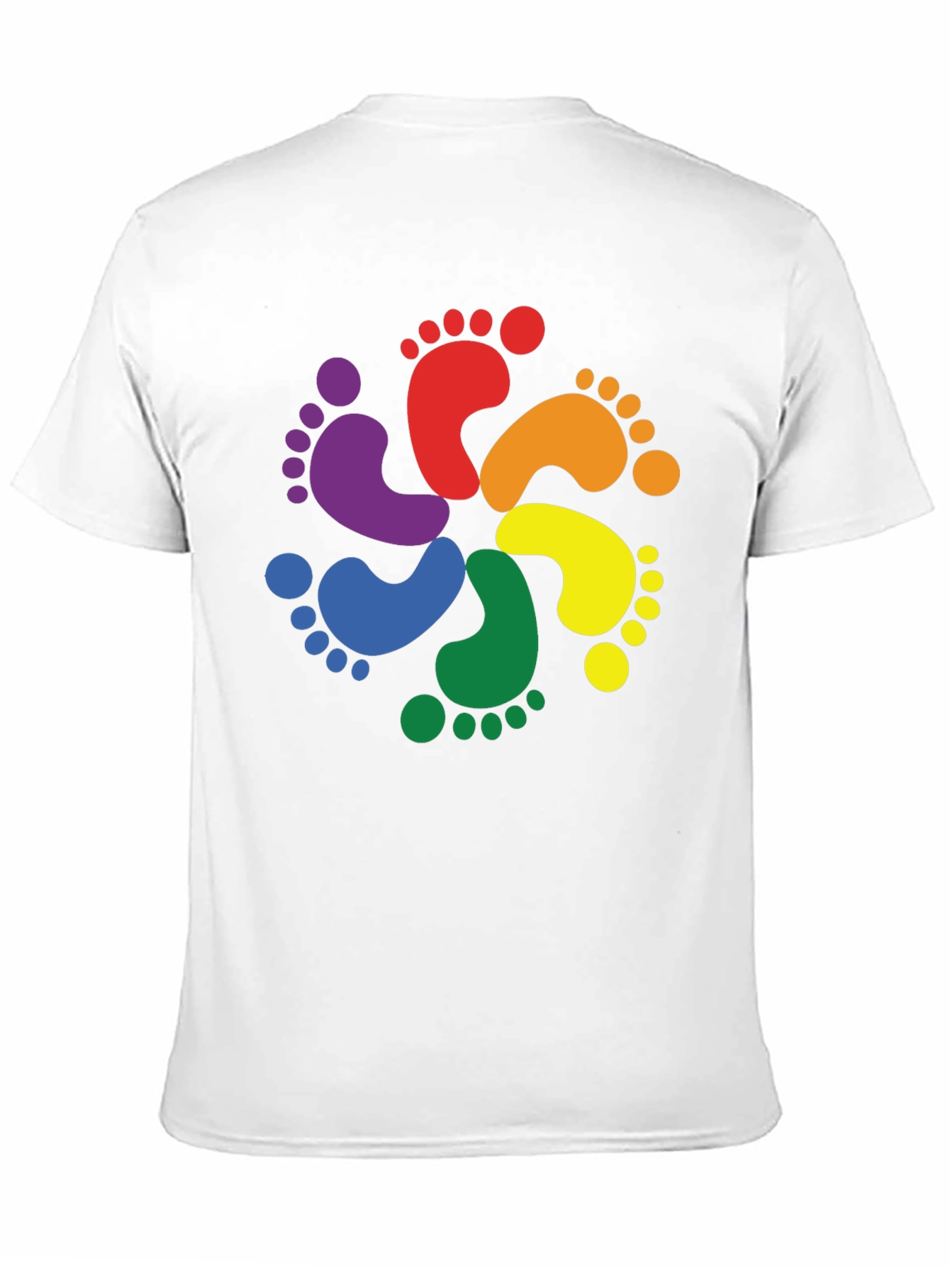 Rainbow Footprint T-Shirt - Pride Apparel