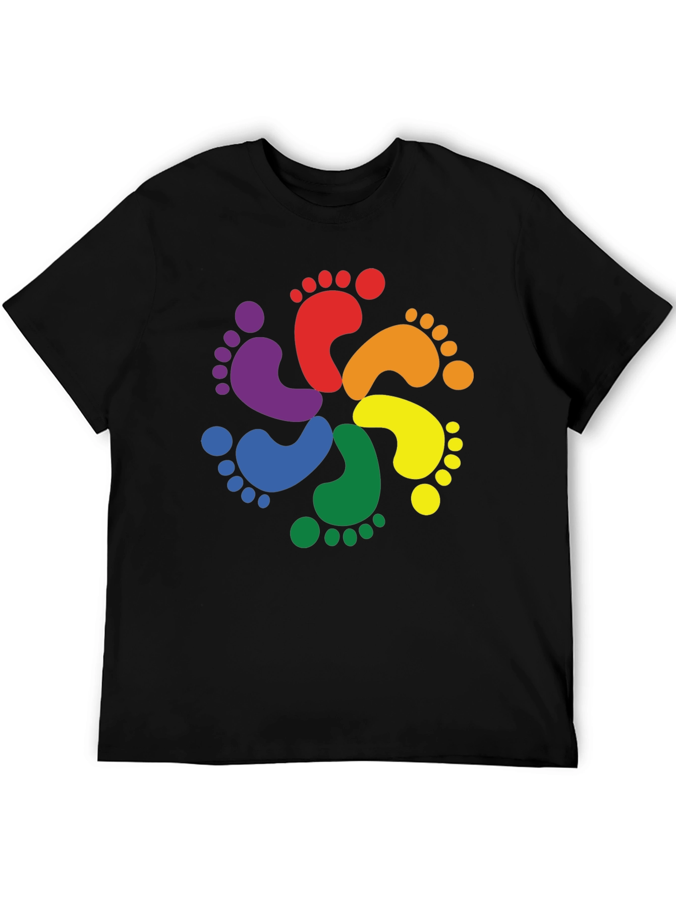 Rainbow Footprint T-Shirt - Pride Apparel