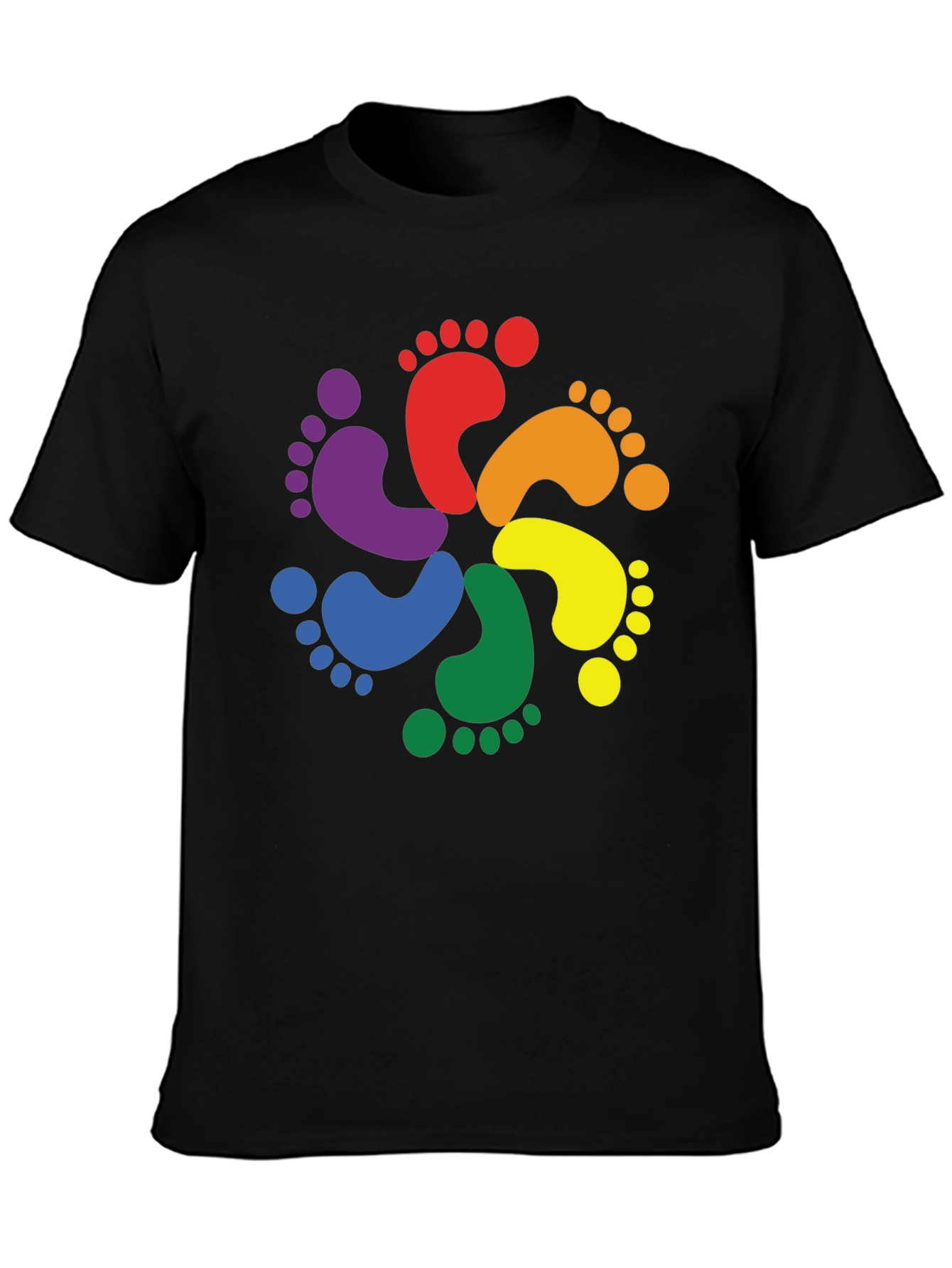 Rainbow Footprint T-Shirt - Pride Apparel