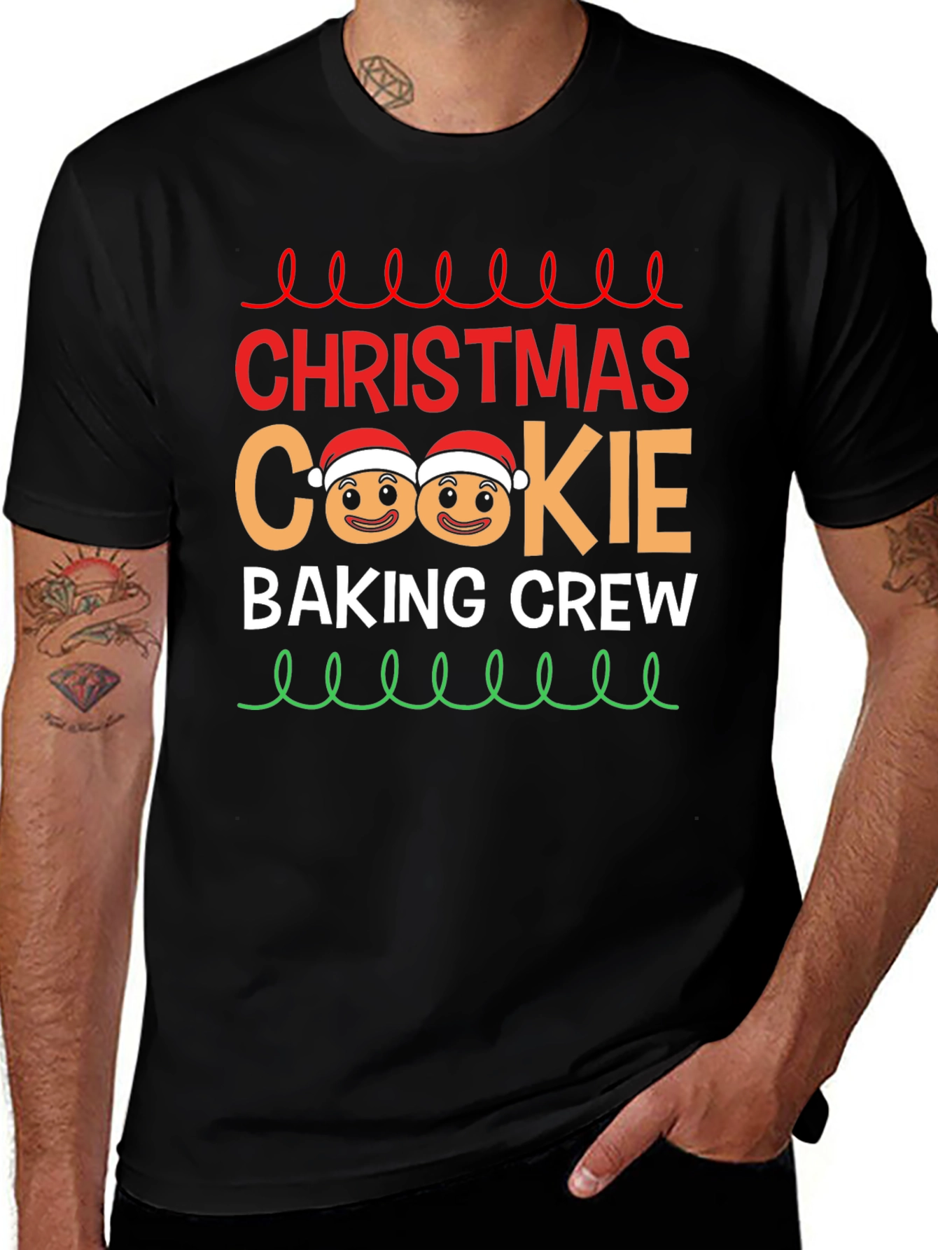 Christmas Cookie Baking Crew Graphic T-Shirt