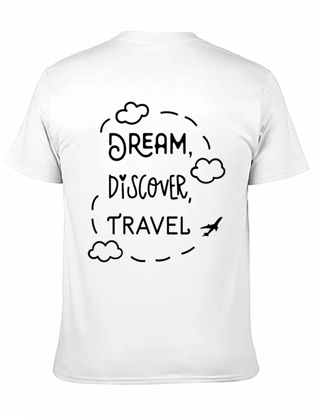 Dream Discover Travel Graphic Tee - Black