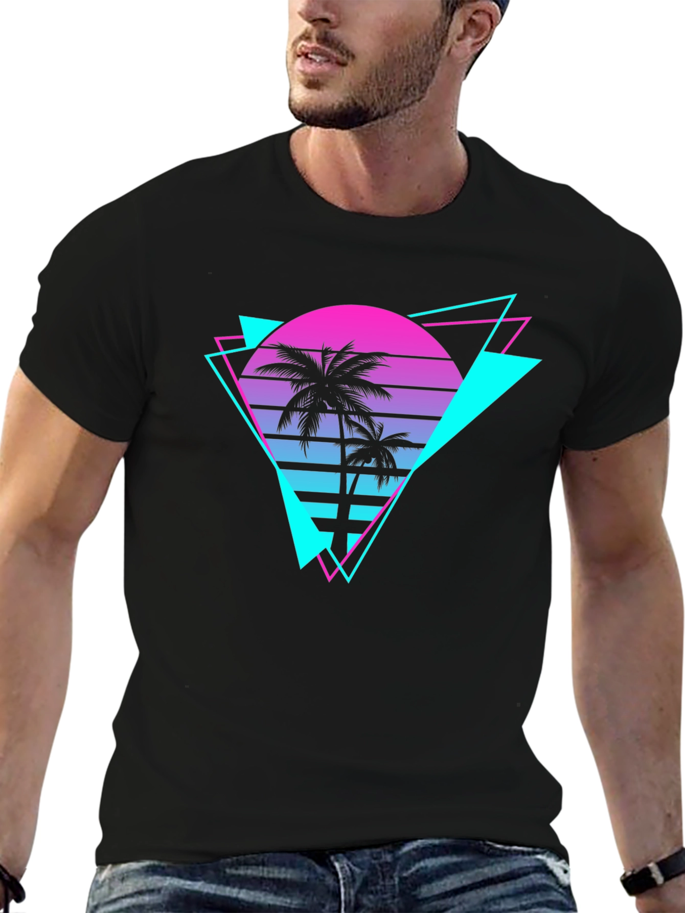Retro Palm Tree Graphic T-Shirt