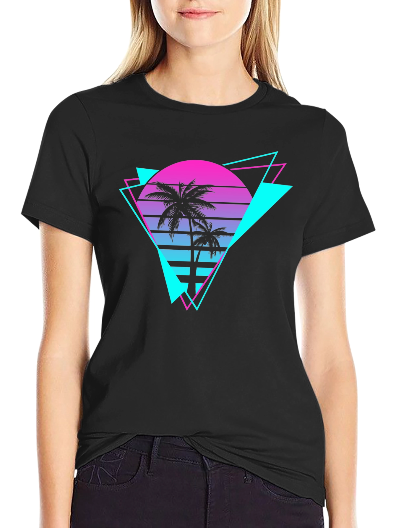 Retro Palm Tree Graphic T-Shirt