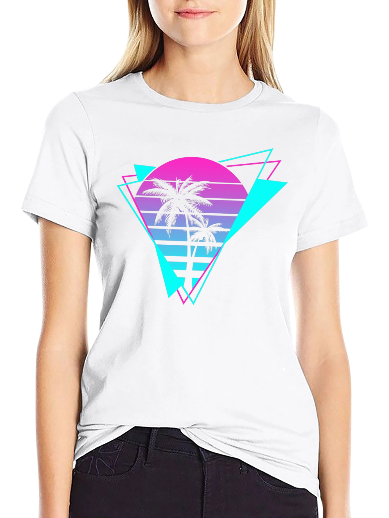 Retro Palm Tree Graphic T-Shirt