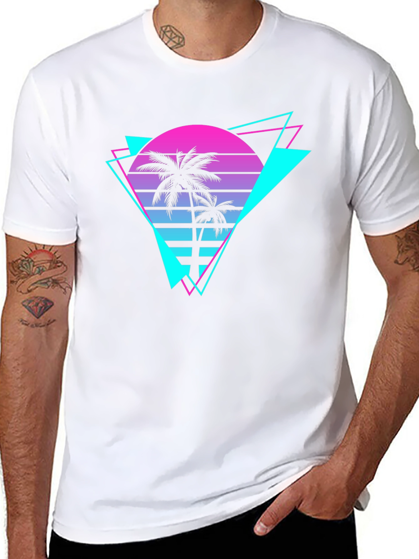 Retro Palm Tree Graphic T-Shirt