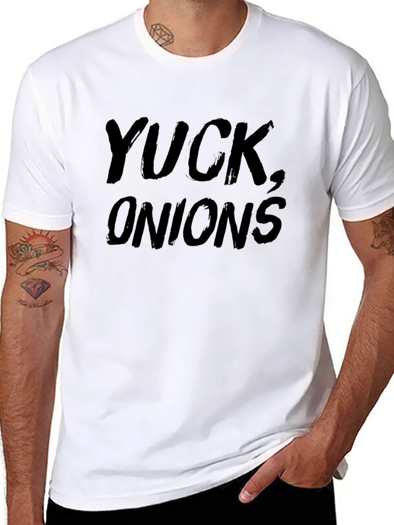 Yuck Onions Graphic T-Shirt - Funny Foodie Tee