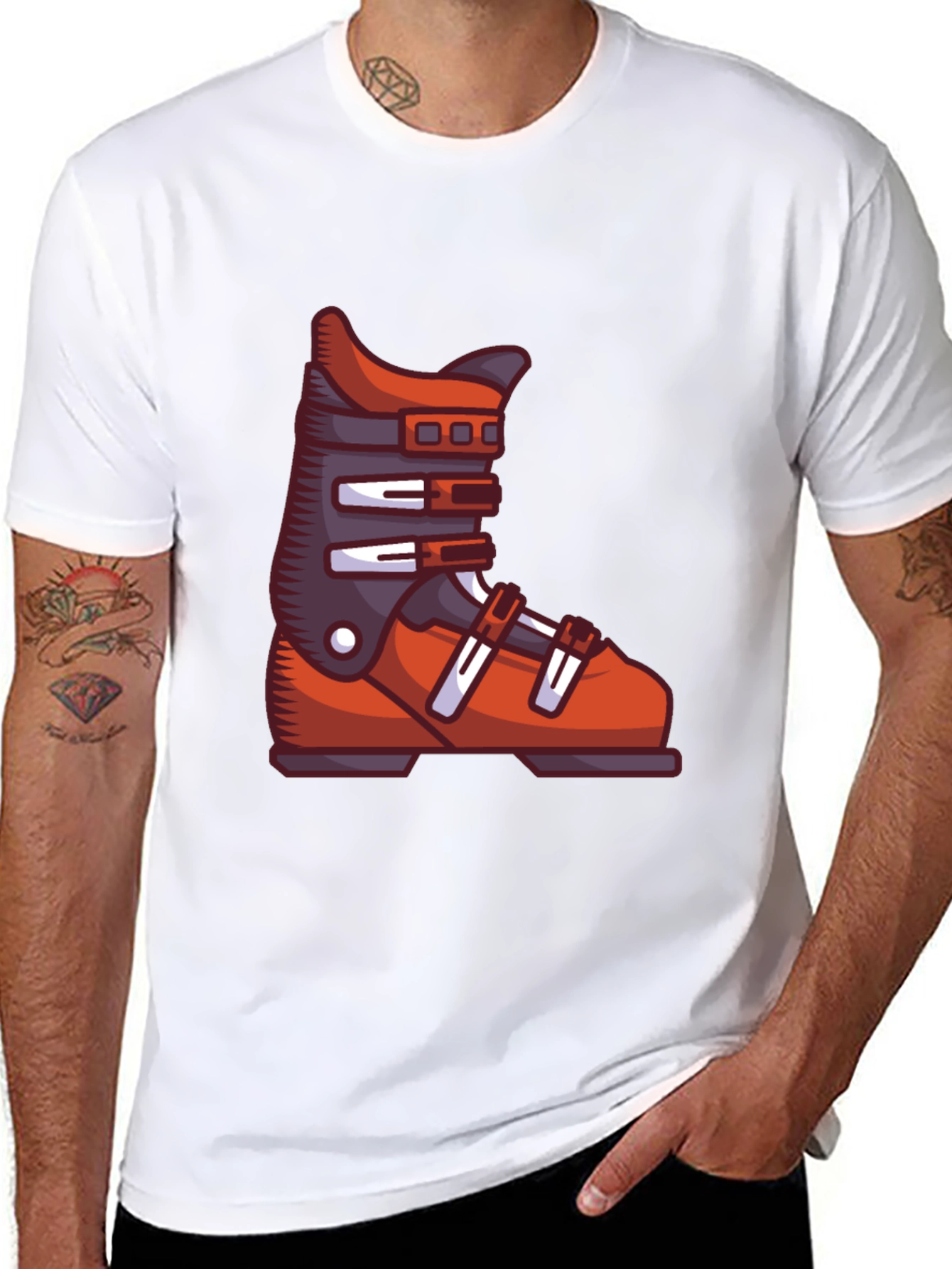 Ski Boot Graphic Tee - Stylish Comfort