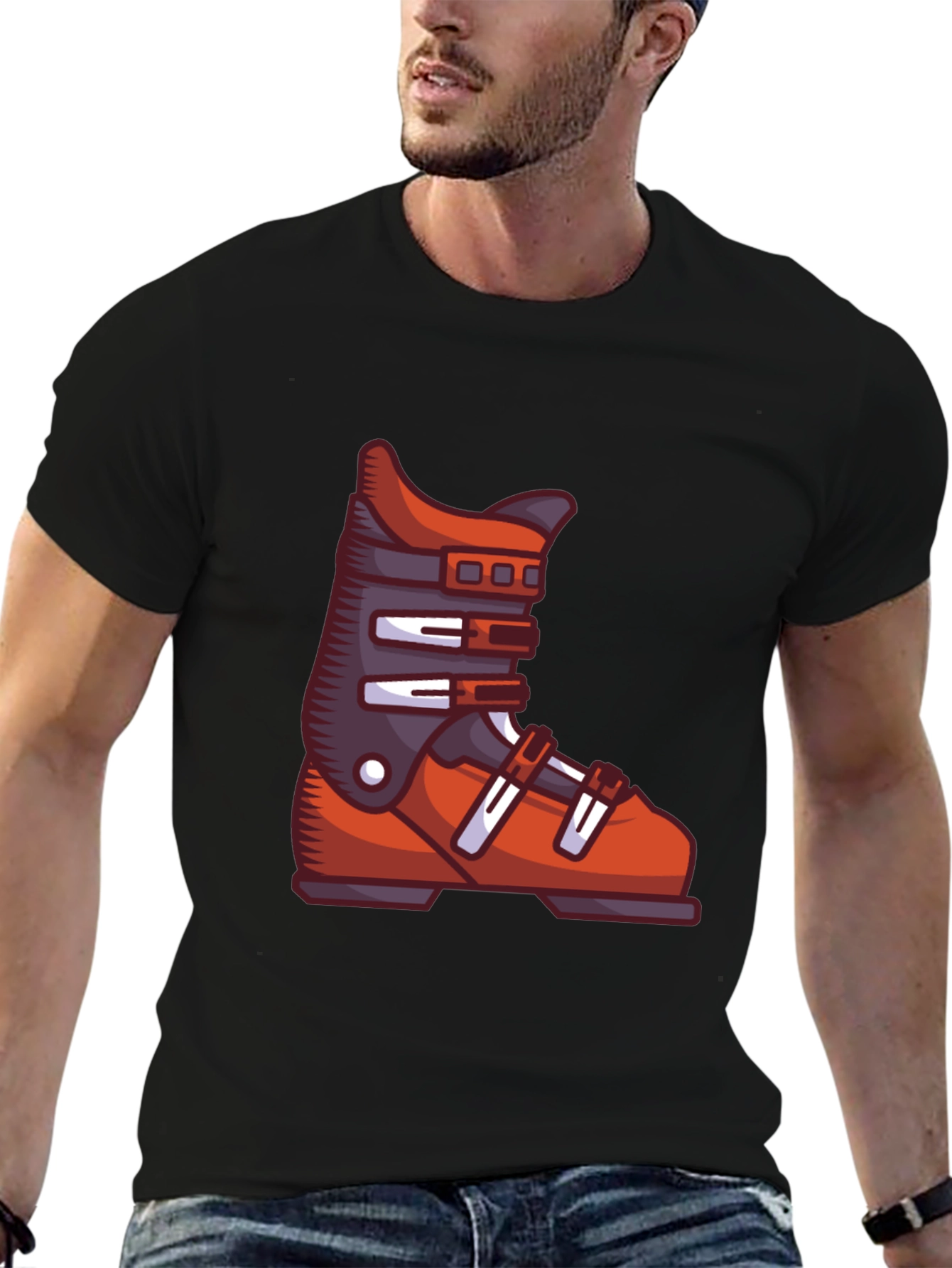 Ski Boot Graphic Tee - Stylish Comfort