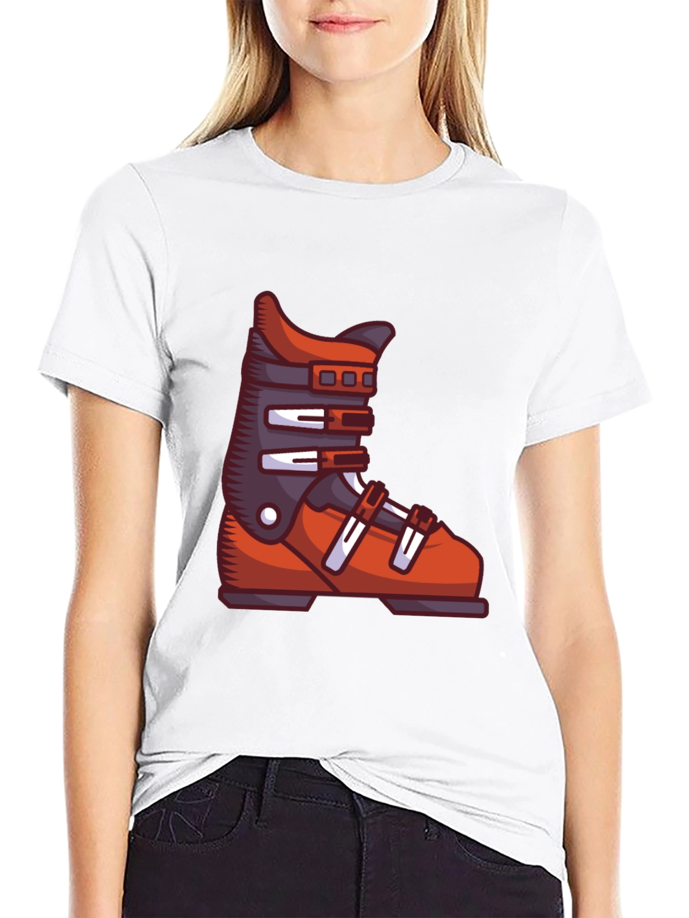 Ski Boot Graphic Tee - Stylish Comfort
