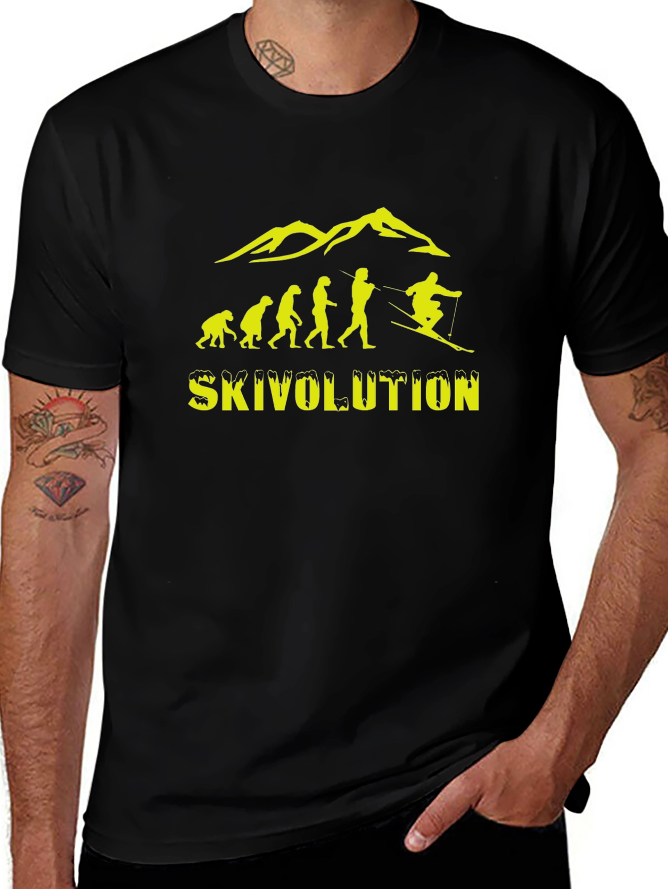 Skivolution Graphic Tee - Skiing Evolution T-Shirt