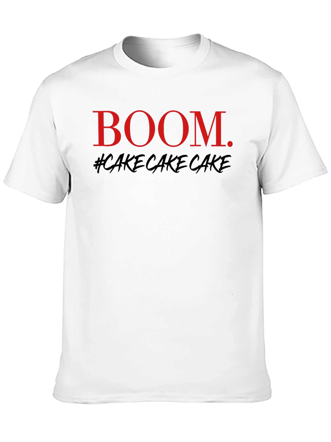 Boom Cake Graphic Tee - Trendy Mens Black T-Shirt