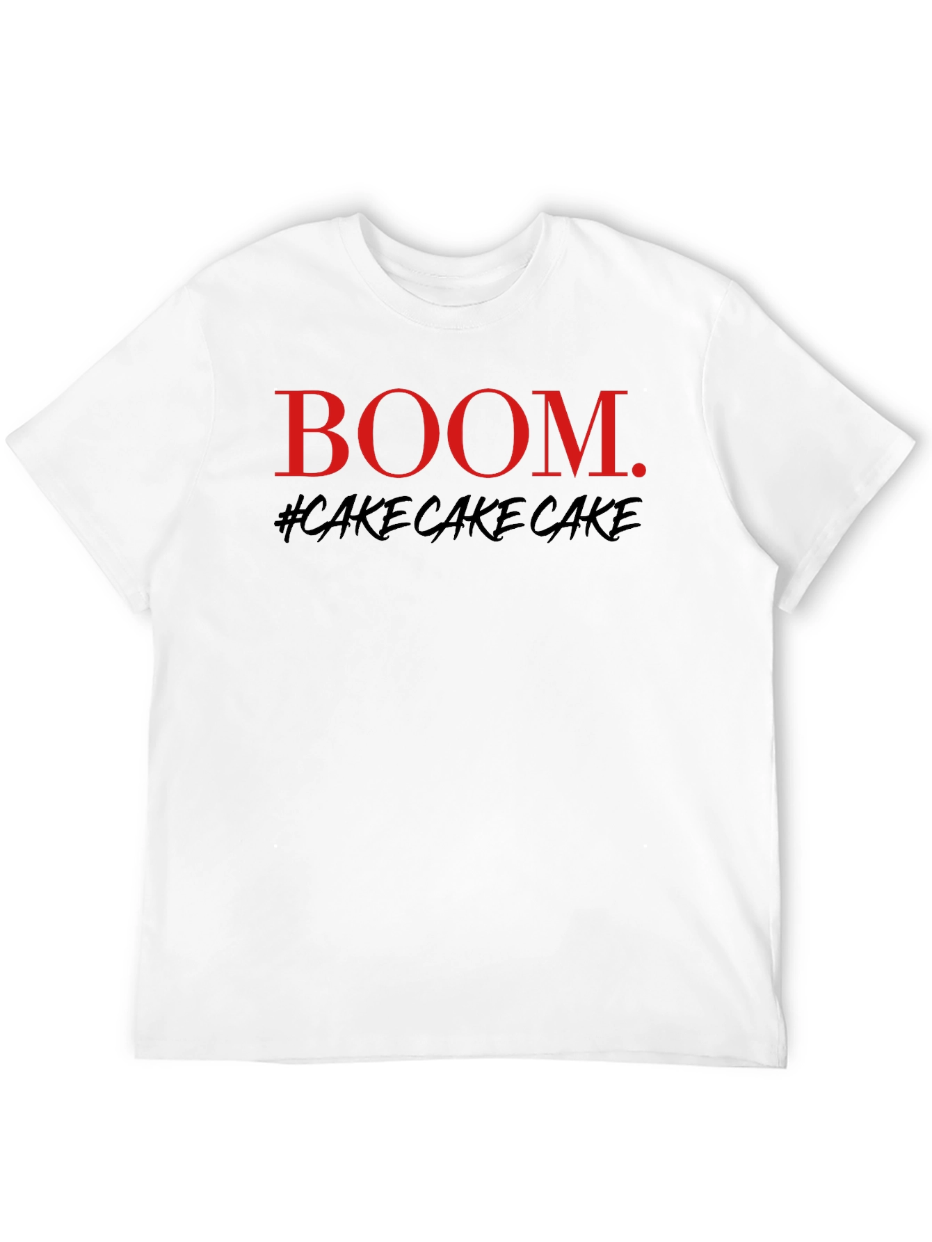 Boom Cake Graphic Tee - Trendy Mens Black T-Shirt