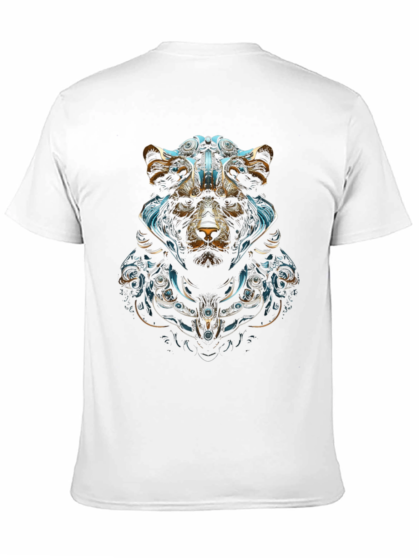 Cyberpunk Bear Graphic Tee - Black Cotton Blend