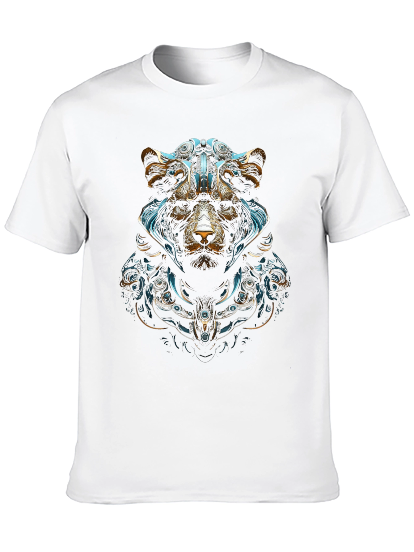 Cyberpunk Bear Graphic Tee - Black Cotton Blend