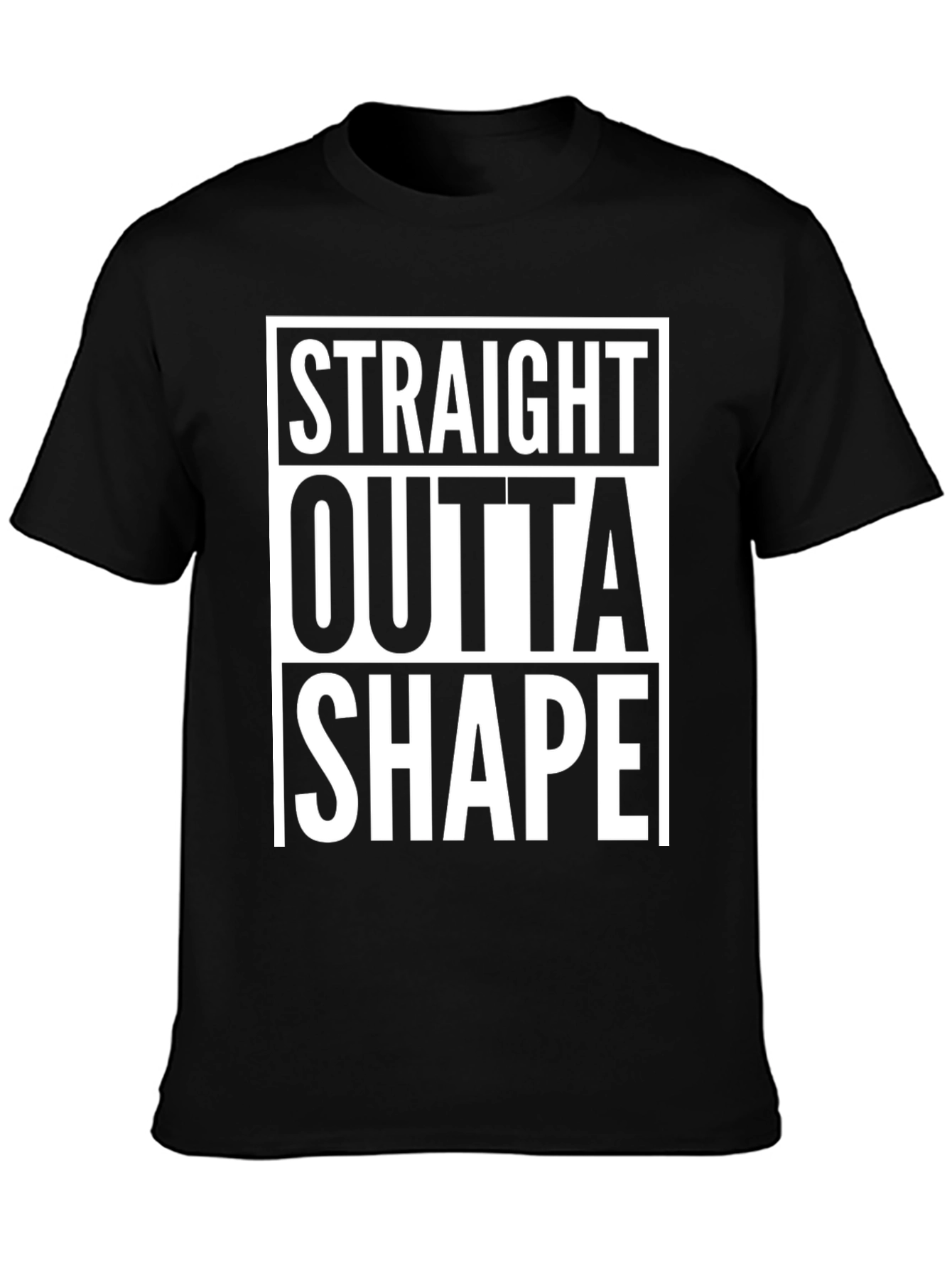 Straight Outta Shape Graphic Tee - Black