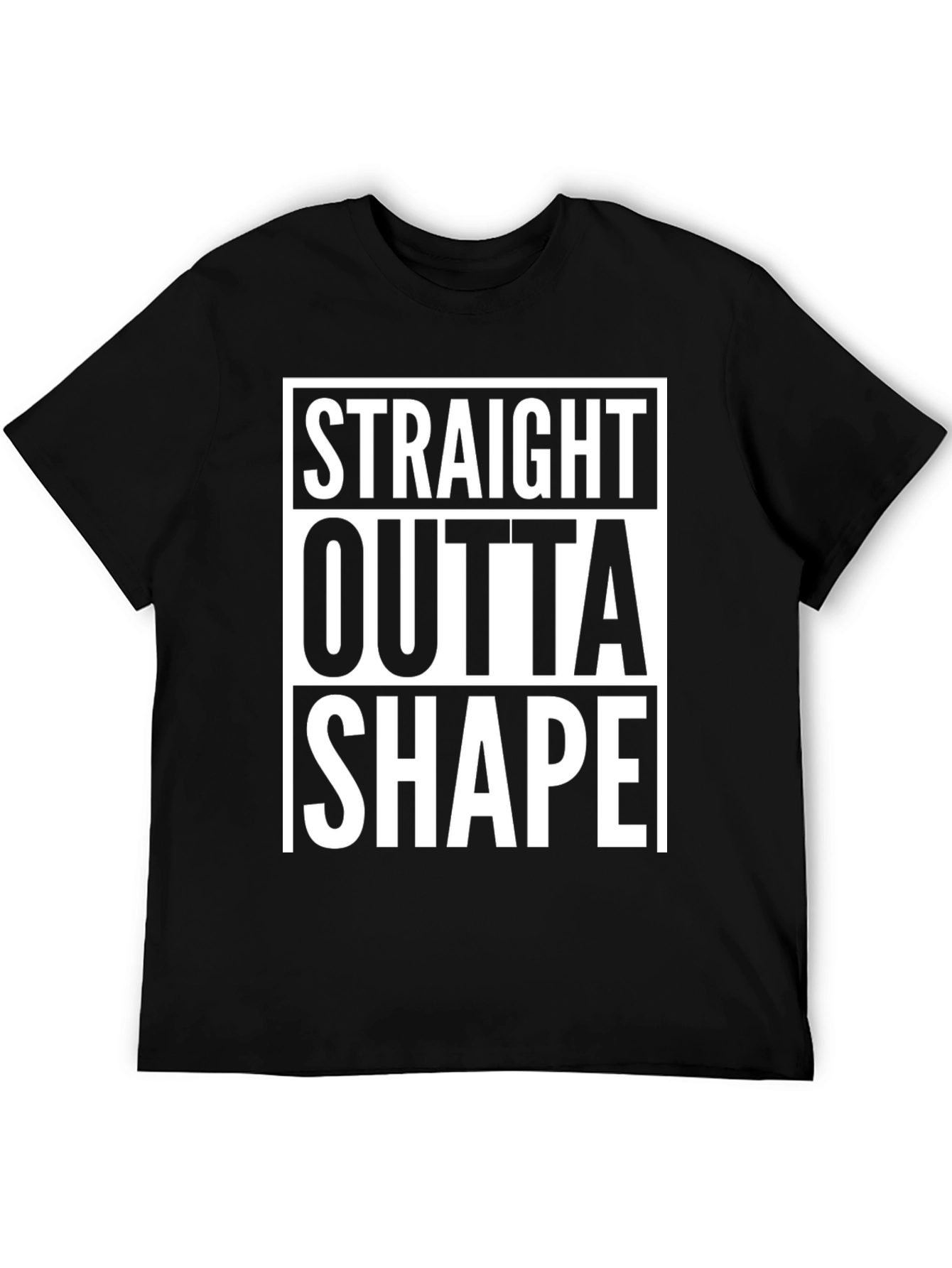 Straight Outta Shape Graphic Tee - Black