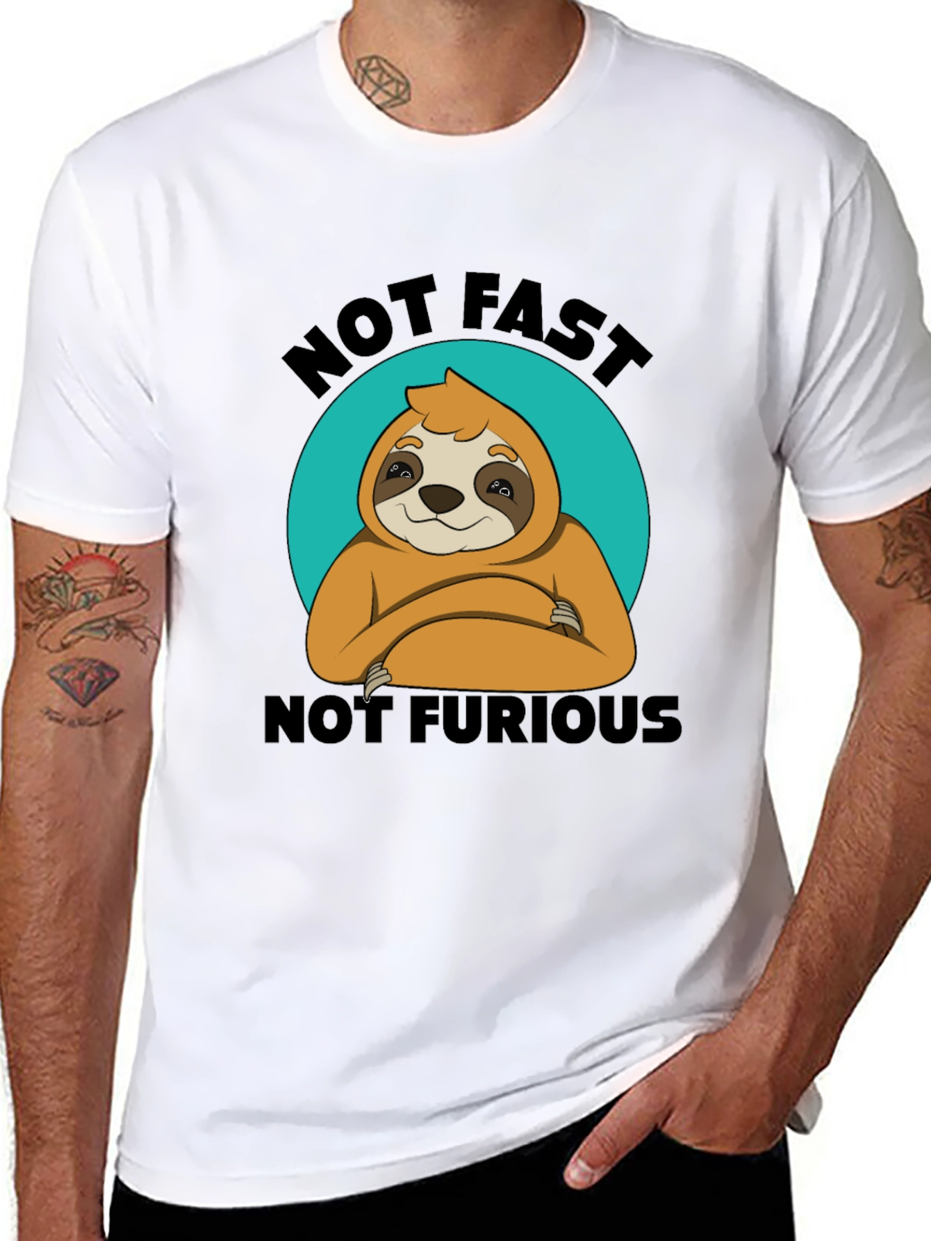 Not Fast Not Furious Sloth T-Shirt Funny