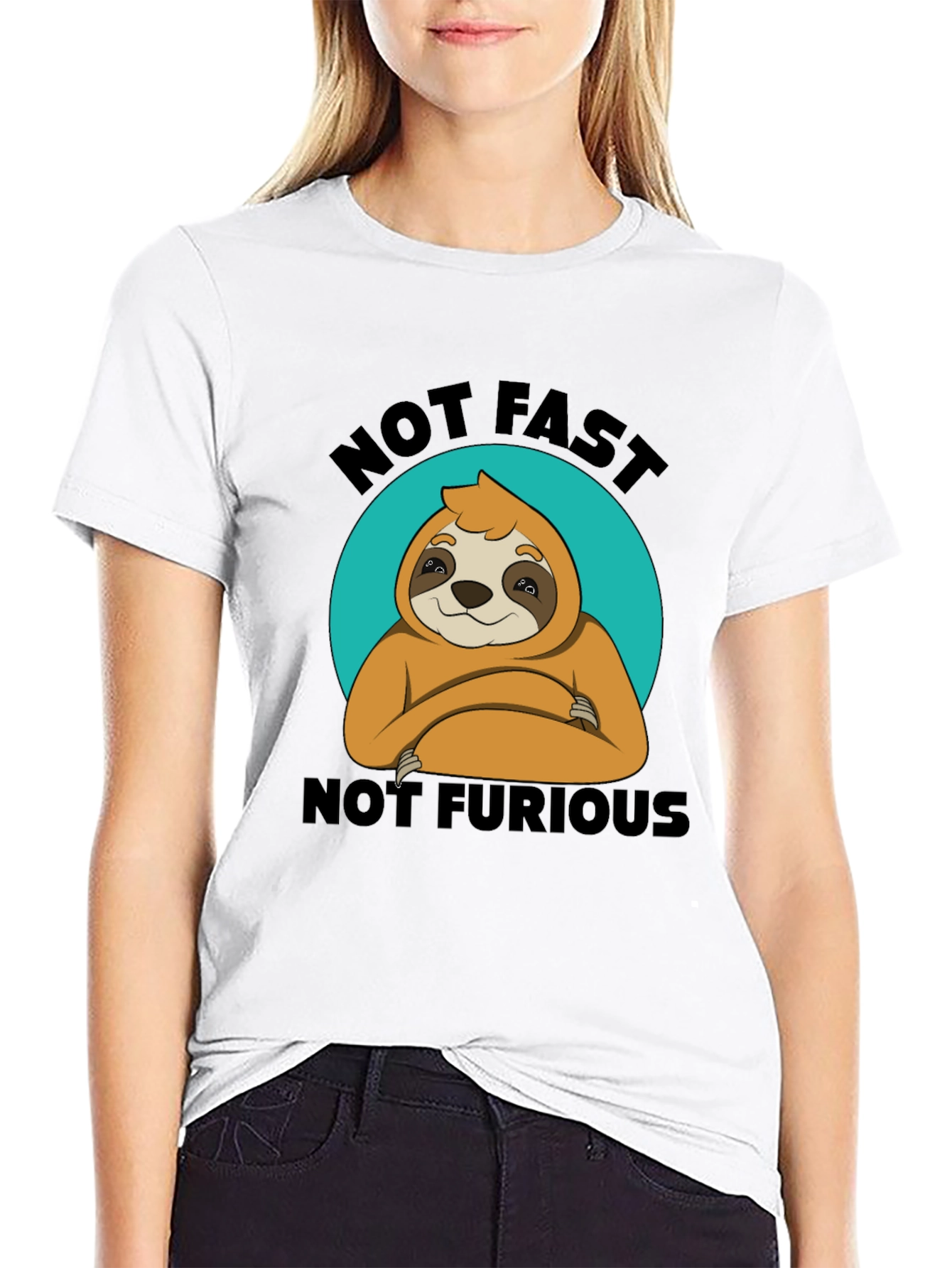 Not Fast Not Furious Sloth T-Shirt Funny