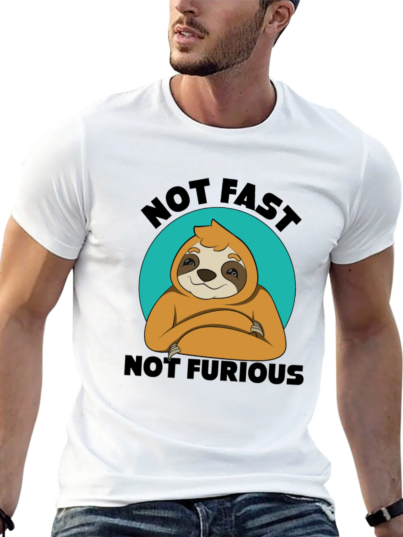 Not Fast Not Furious Sloth T-Shirt Funny
