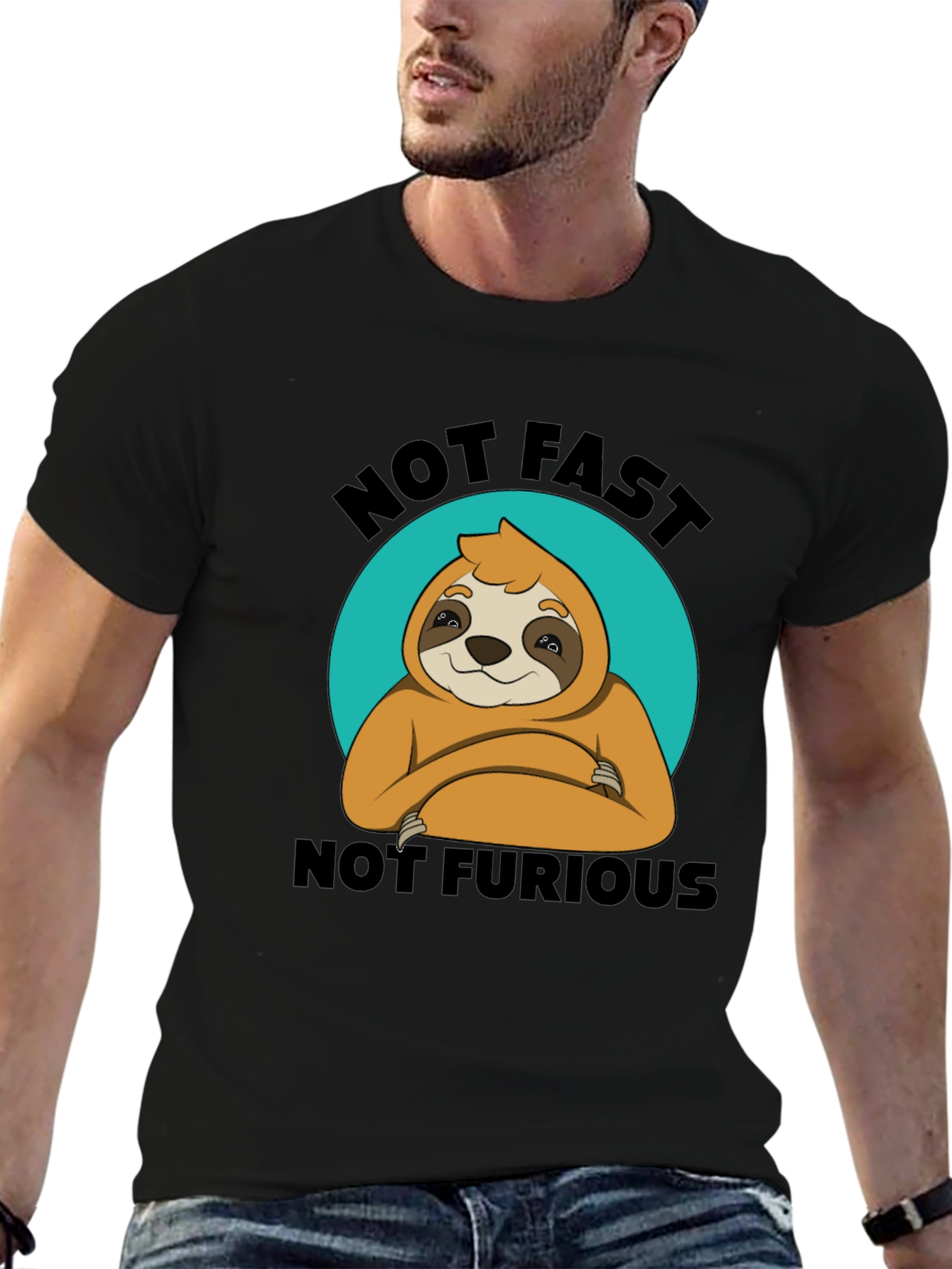 Not Fast Not Furious Sloth T-Shirt Funny