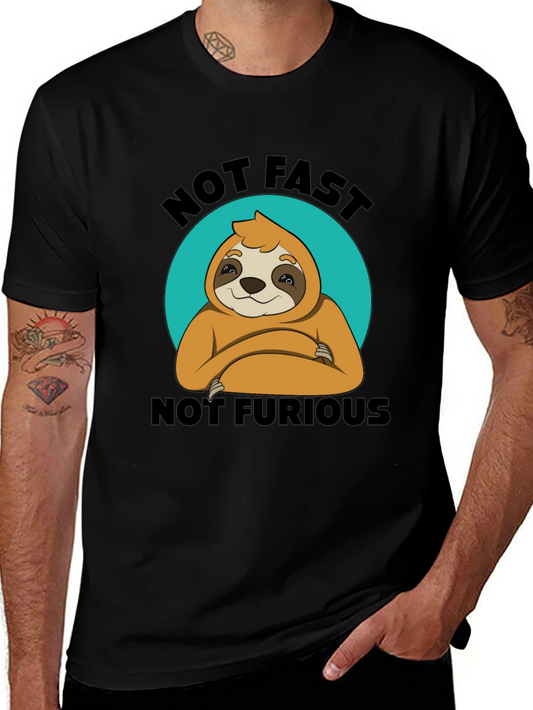 Not Fast Not Furious Sloth T-Shirt Funny