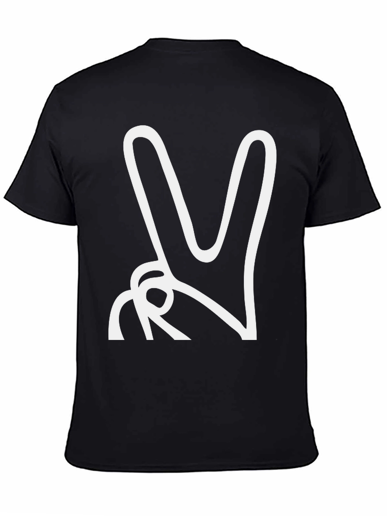 Peace Sign Graphic Tee - Black