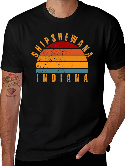 Shipshewana Indiana Retro Sunset T-Shirt