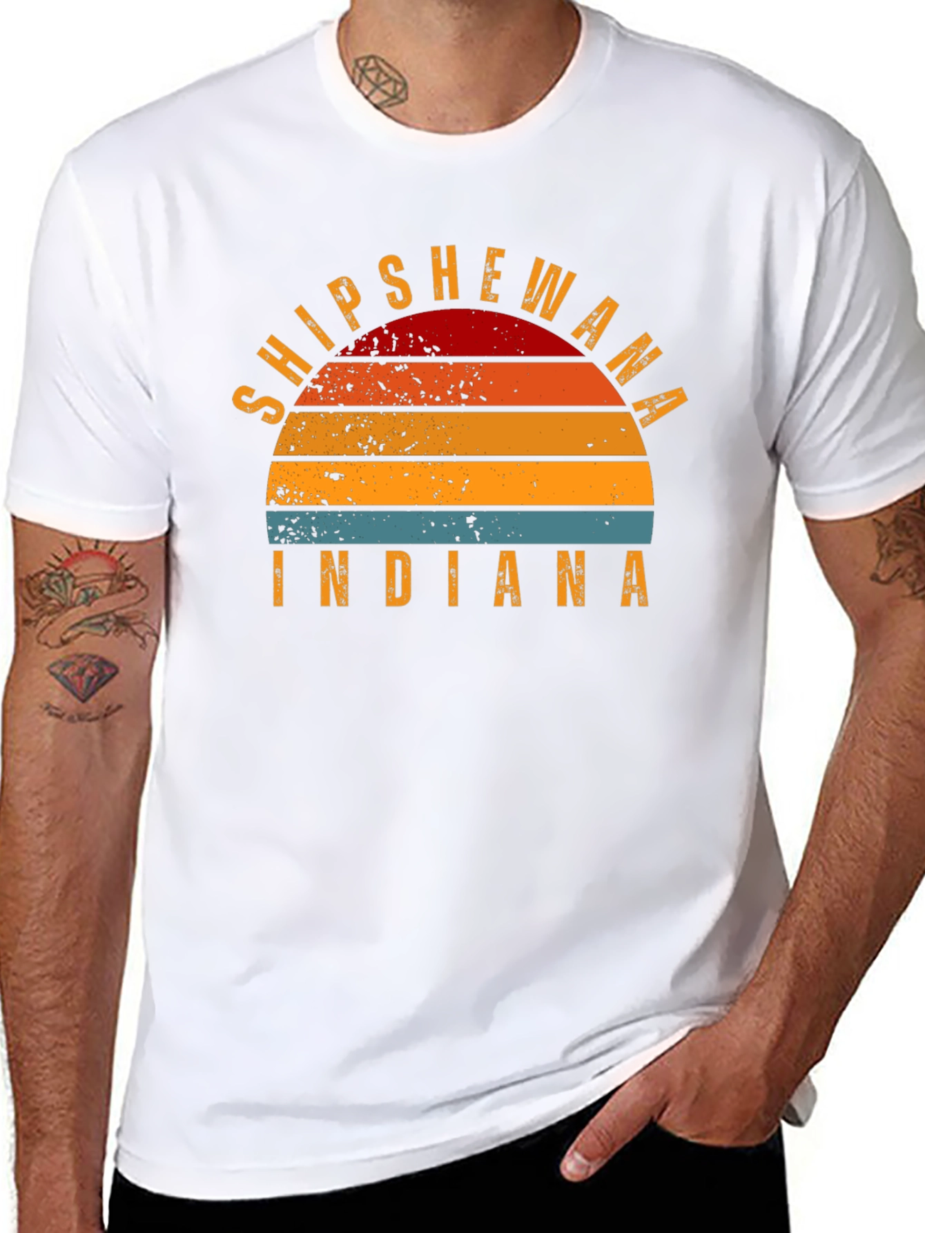 Shipshewana Indiana Retro Sunset T-Shirt