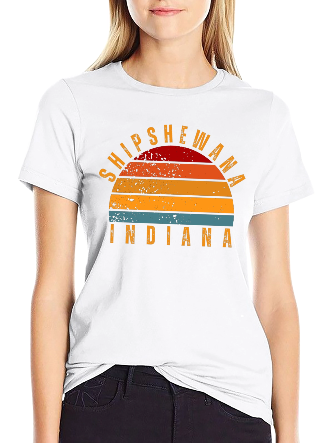 Shipshewana Indiana Retro Sunset T-Shirt