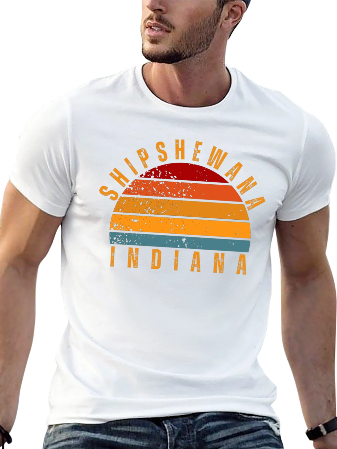 Shipshewana Indiana Retro Sunset T-Shirt