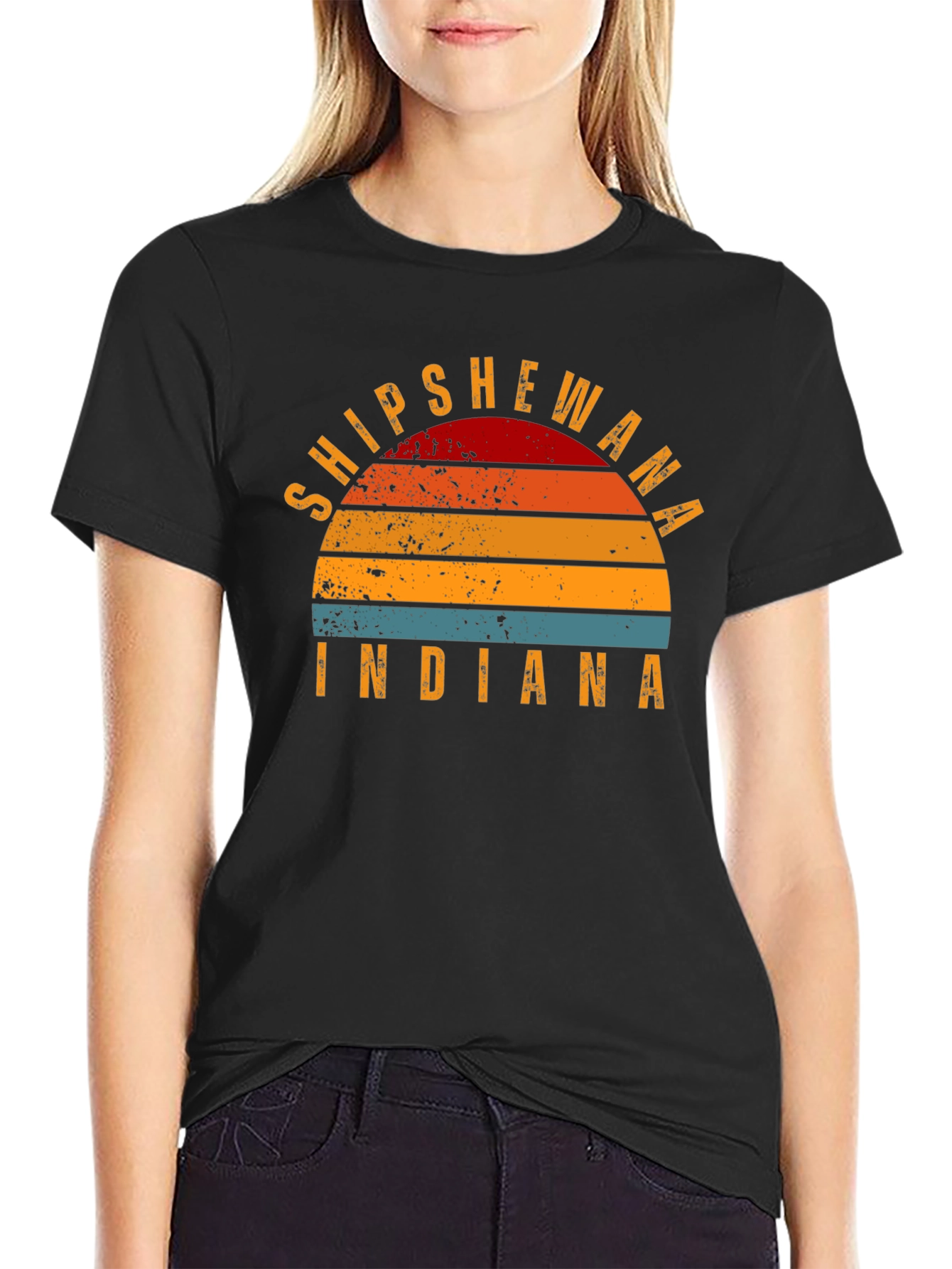 Shipshewana Indiana Retro Sunset T-Shirt