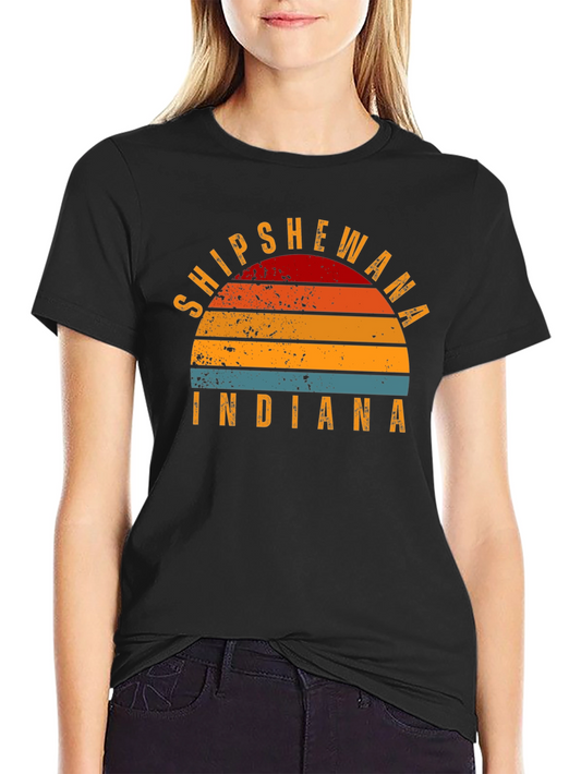 Shipshewana Indiana Retro Sunset T-Shirt