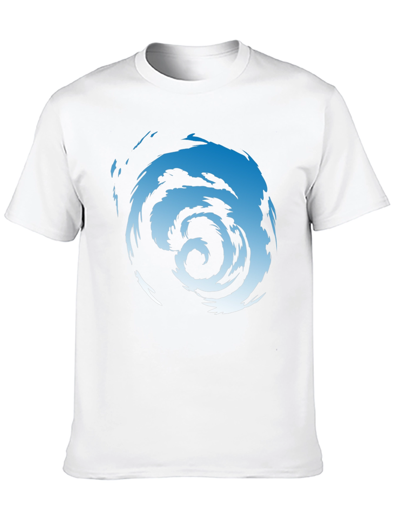Abstract Swirl Graphic Tee - Mens Black Cotton T-Shirt