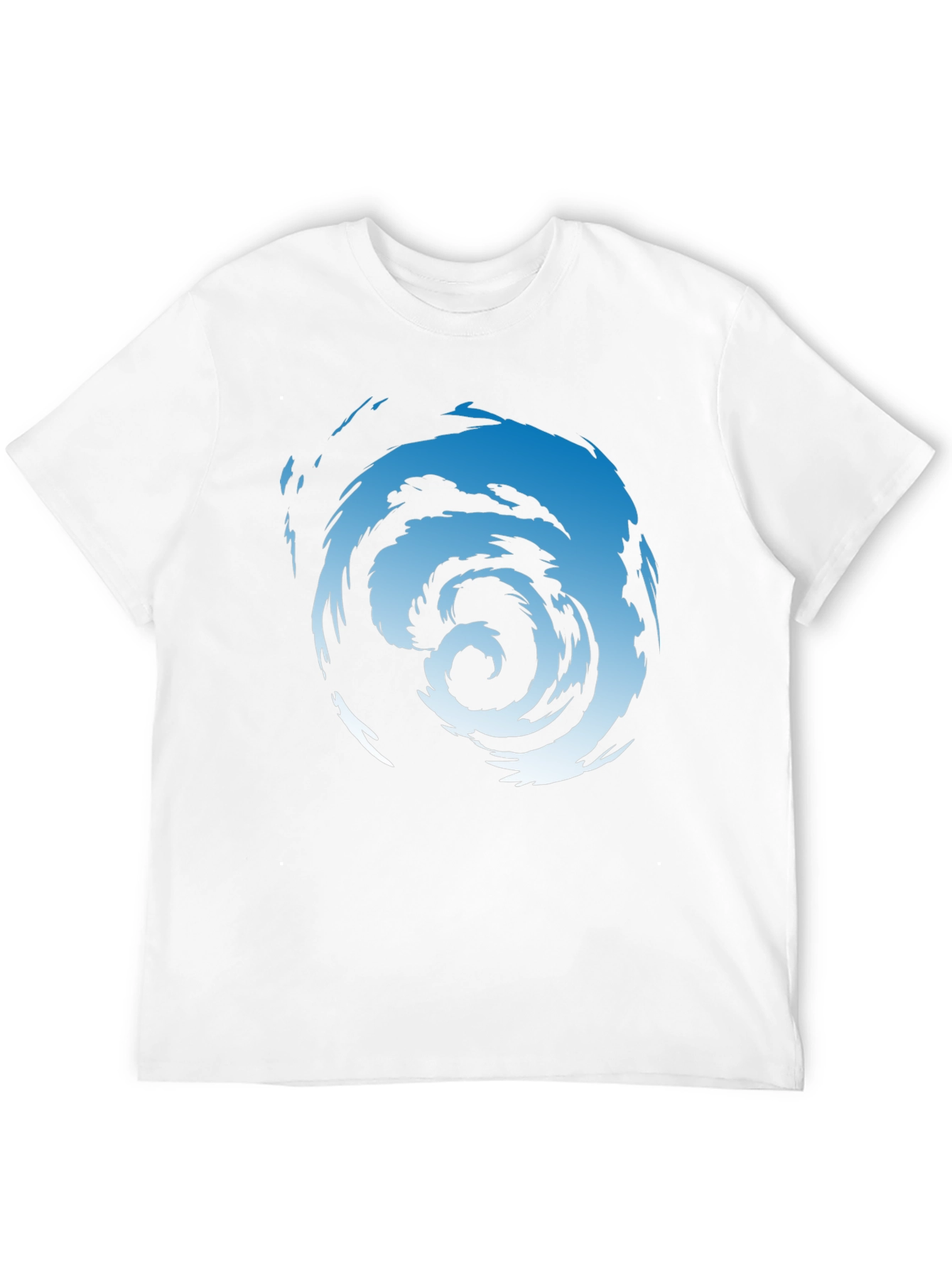 Abstract Swirl Graphic Tee - Mens Black Cotton T-Shirt