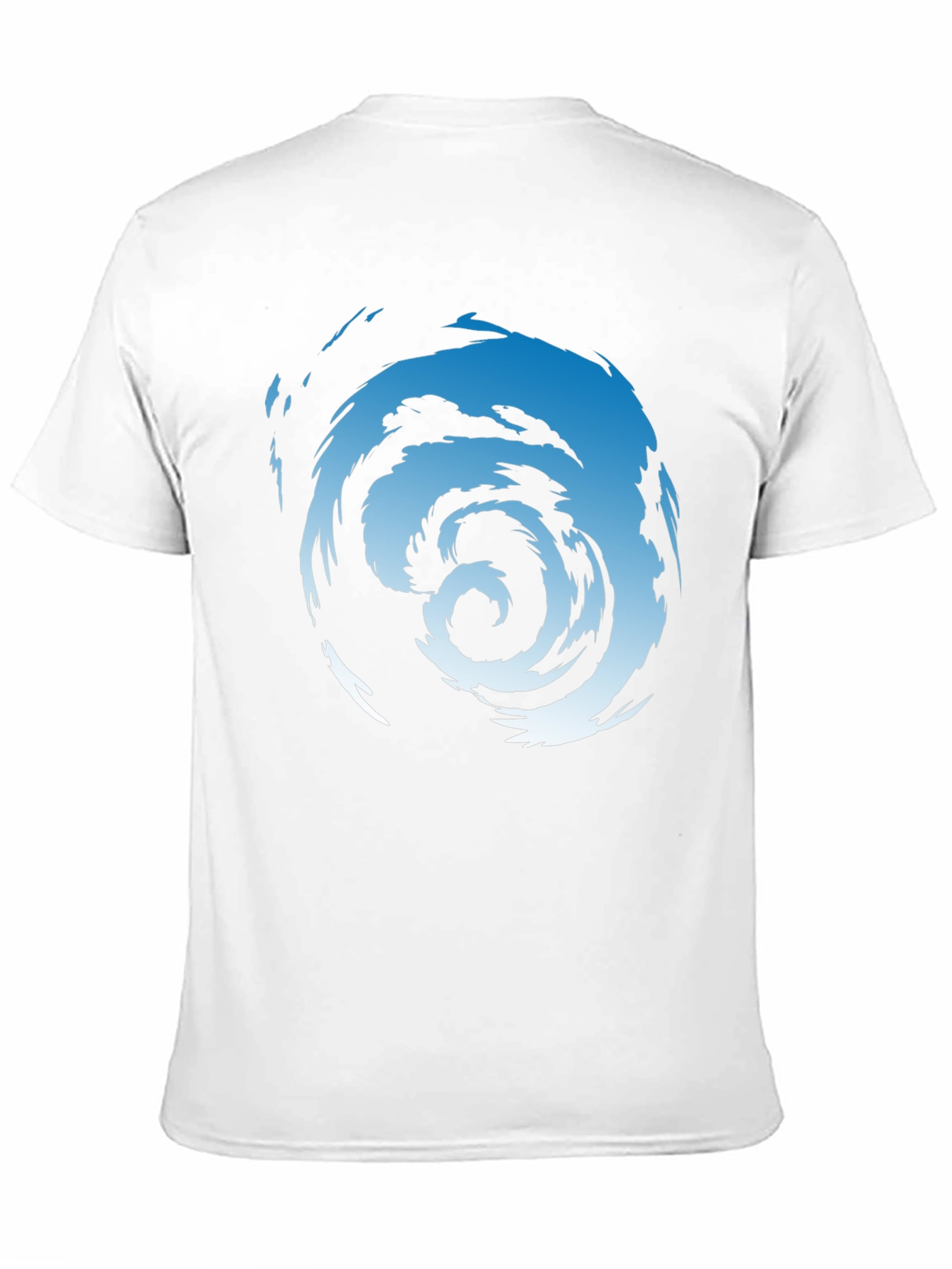 Abstract Swirl Graphic Tee - Mens Black Cotton T-Shirt