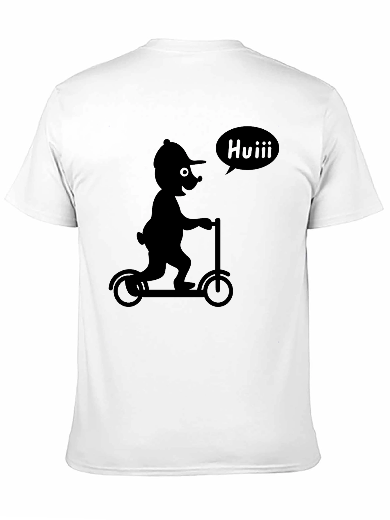 Cartoon Scooter Black T-Shirt