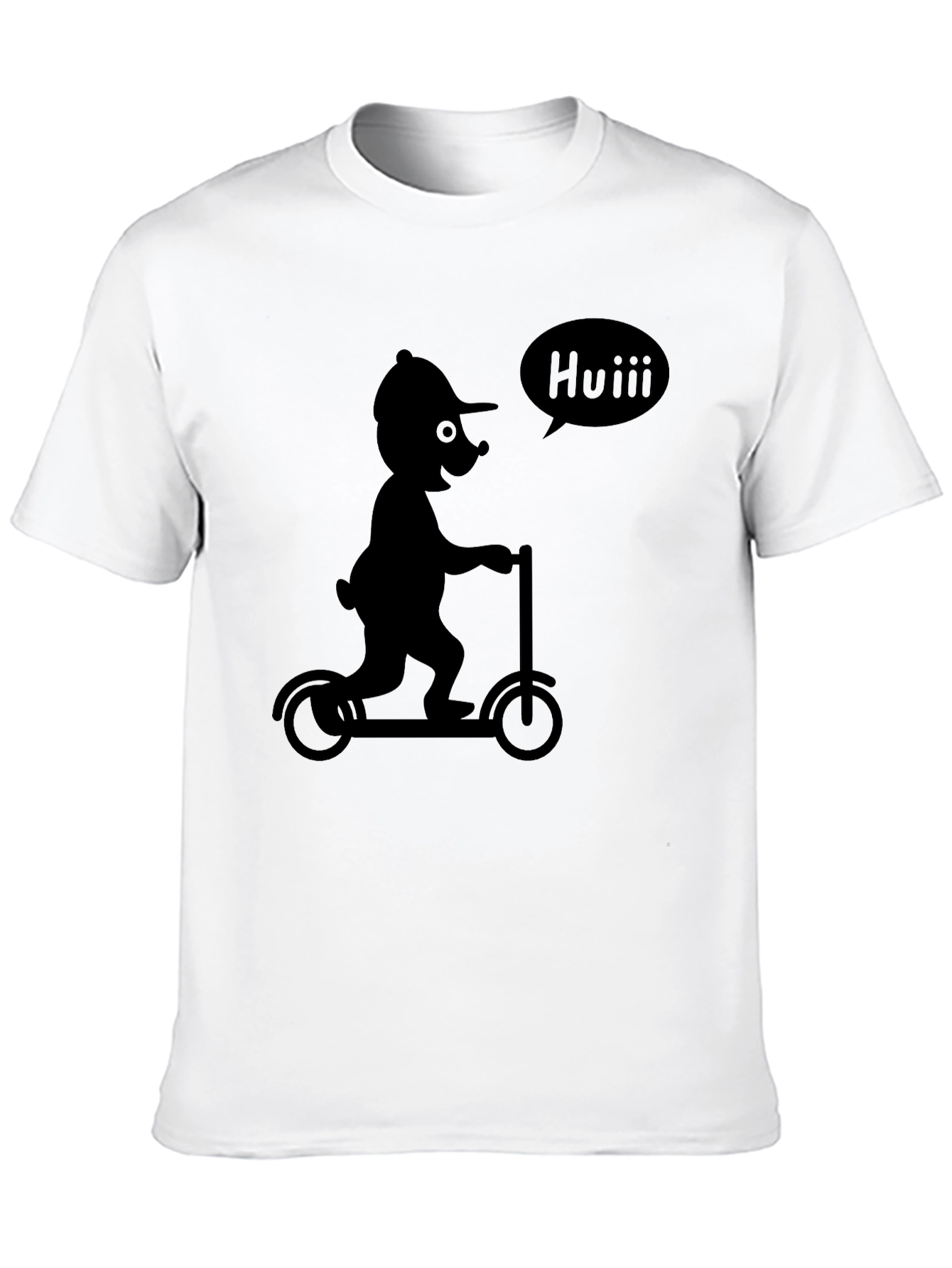 Cartoon Scooter Black T-Shirt