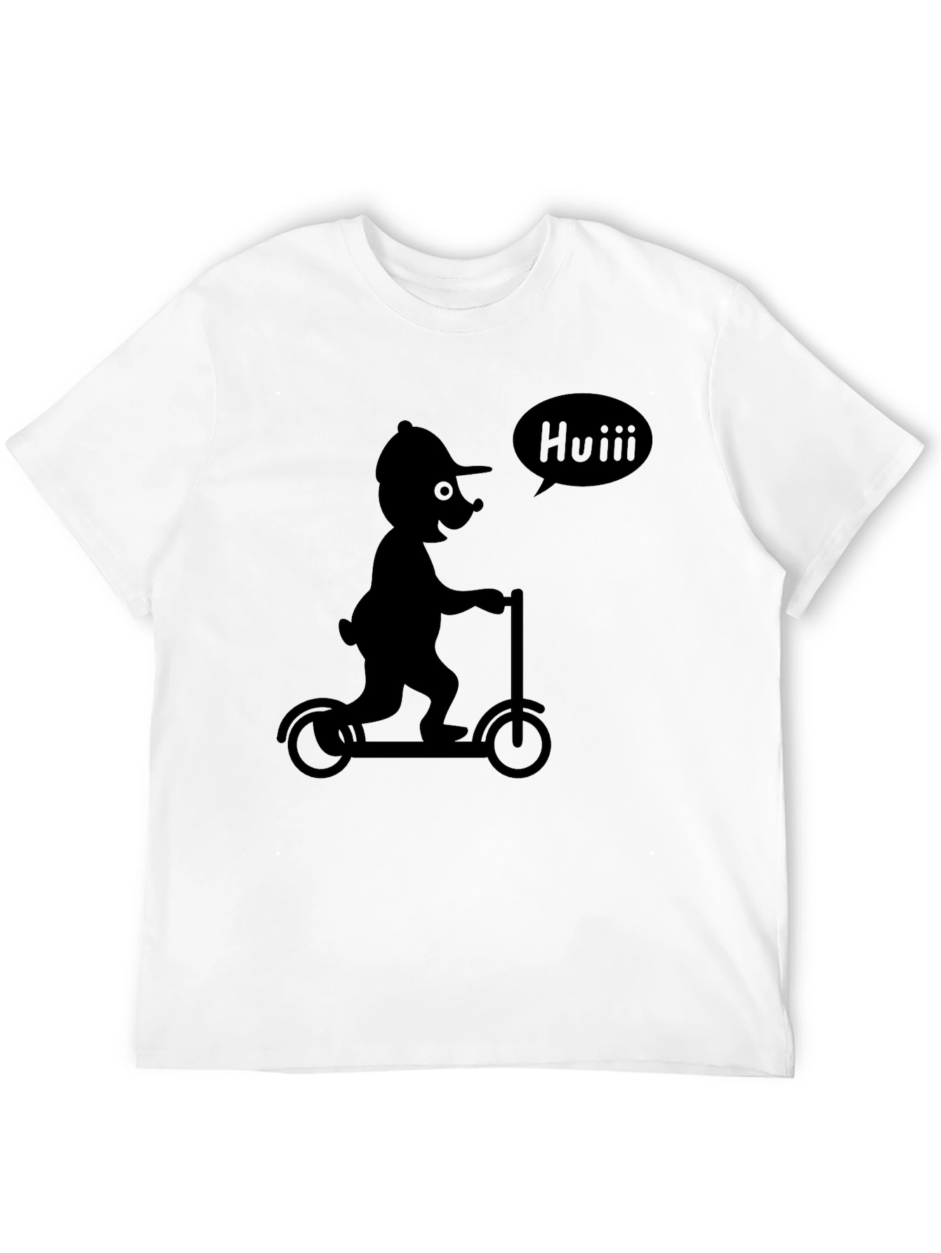 Cartoon Scooter Black T-Shirt