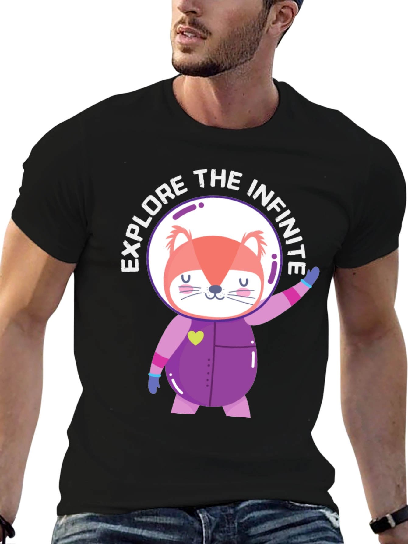 Explore the Infinite Space Fox T-Shirt
