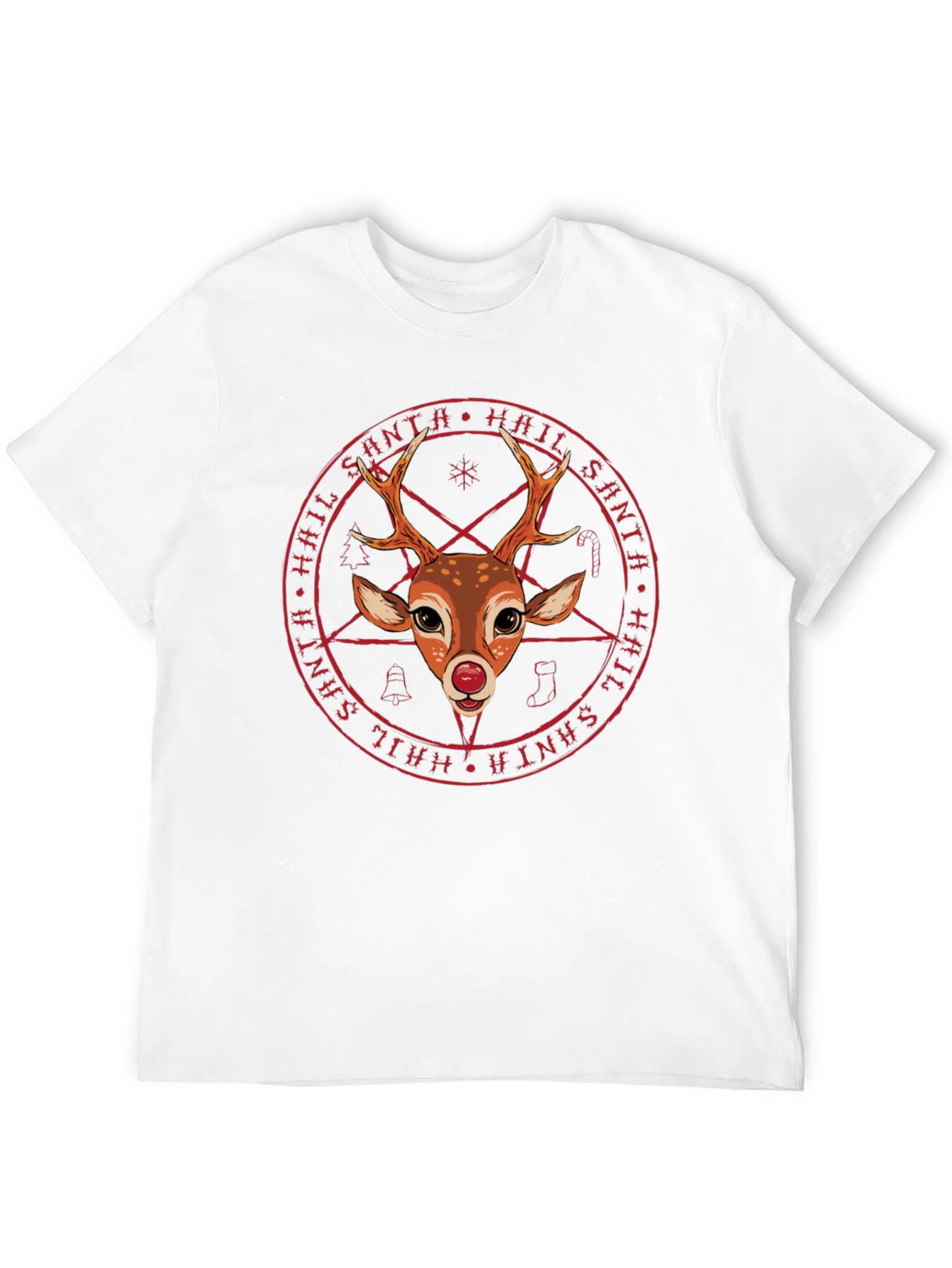Hail Santa Reindeer T-Shirt - Unique Holiday Tee