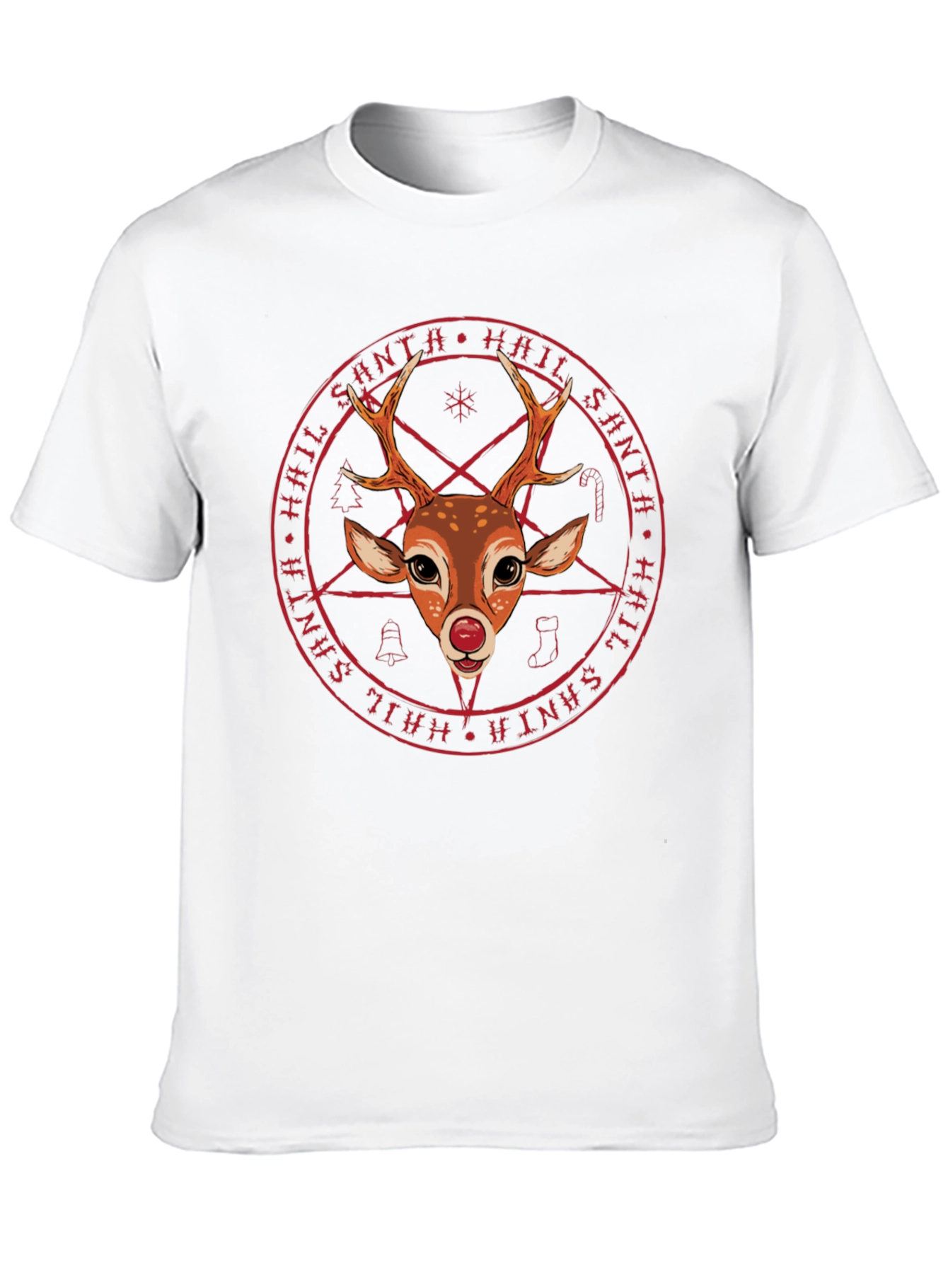 Hail Santa Reindeer T-Shirt - Unique Holiday Tee